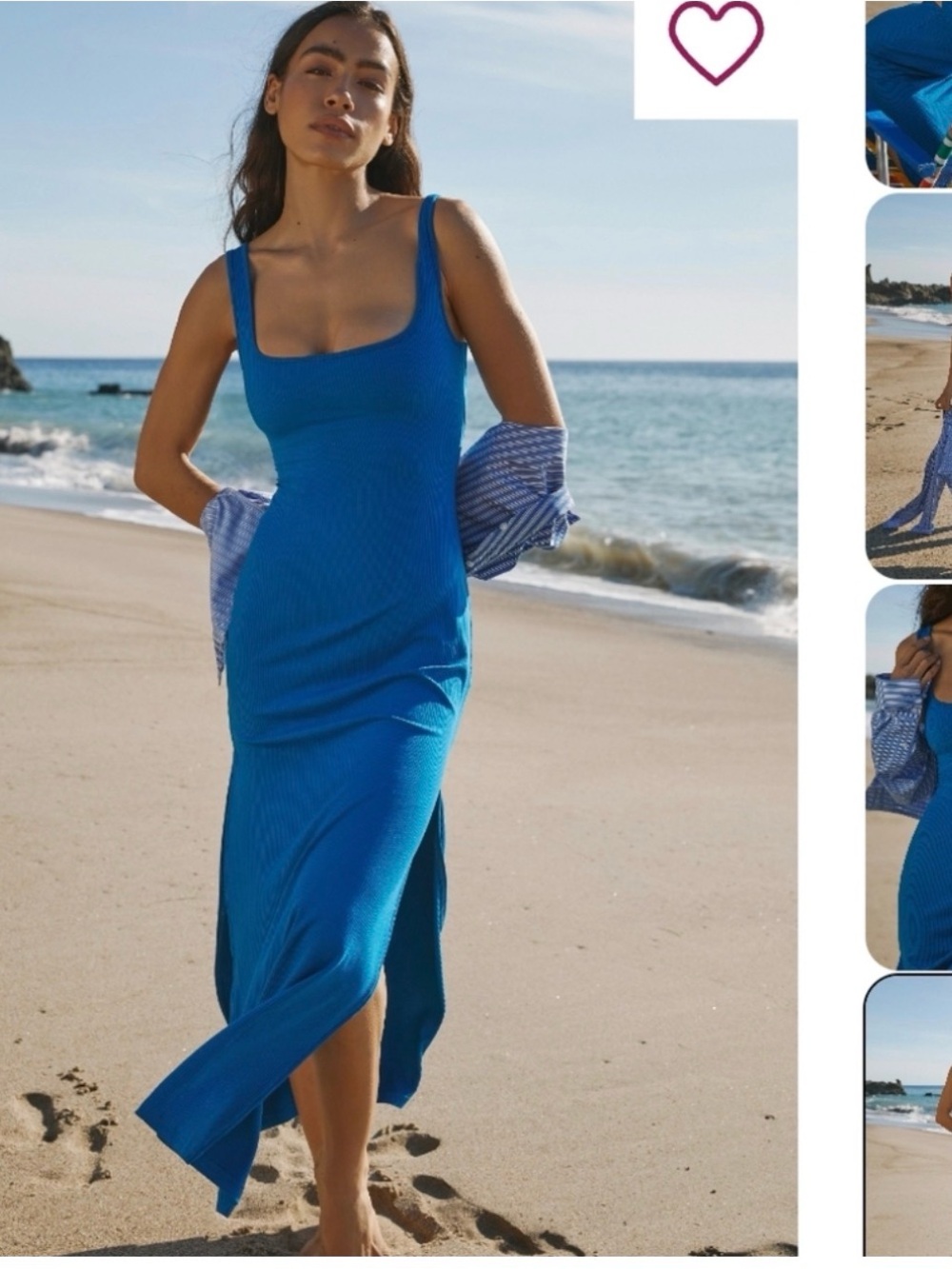 L*SPACE Mara Cutout Maxi Dress Ocean Blue